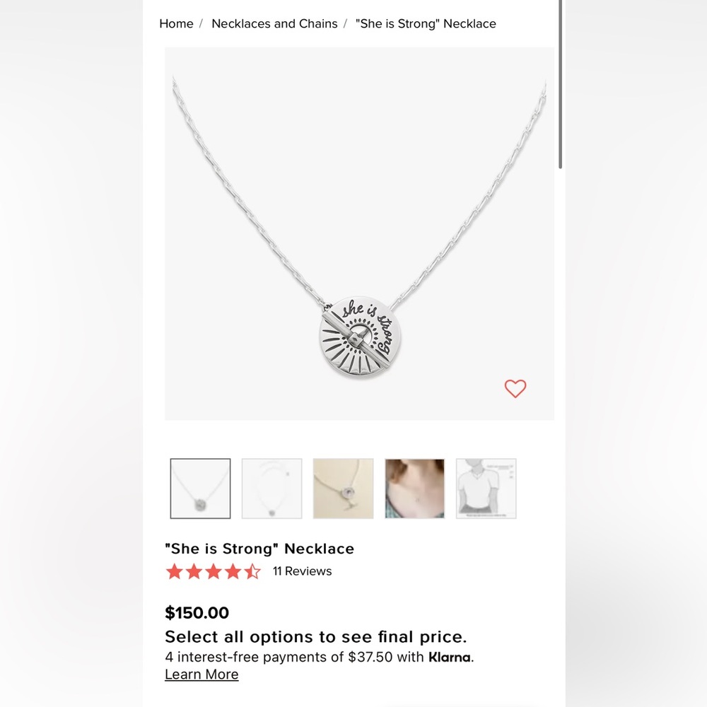 James Avery “She Is Strong” Necklace!